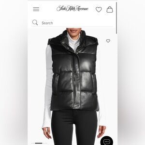 Apparis faux leather black vest